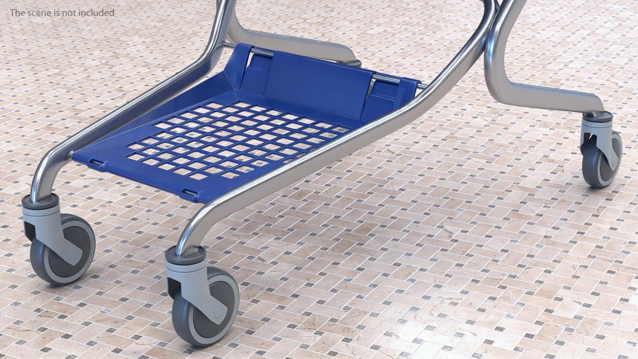 PP Plastic Shopping Trolley 210L 3D