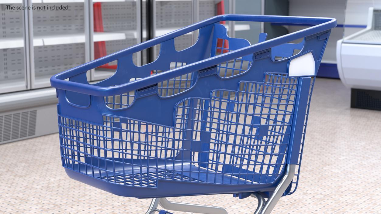 PP Plastic Shopping Trolley 210L 3D