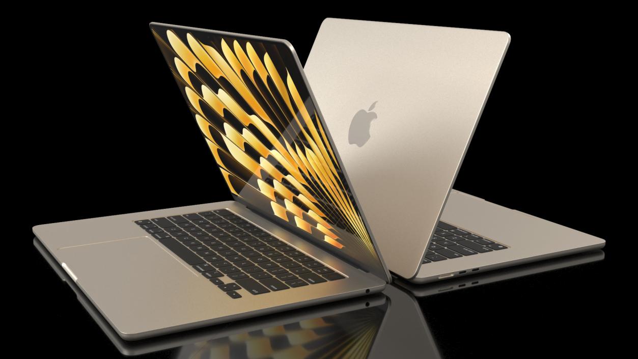 Apple MacBook Air 15 Inches Starlight 3D