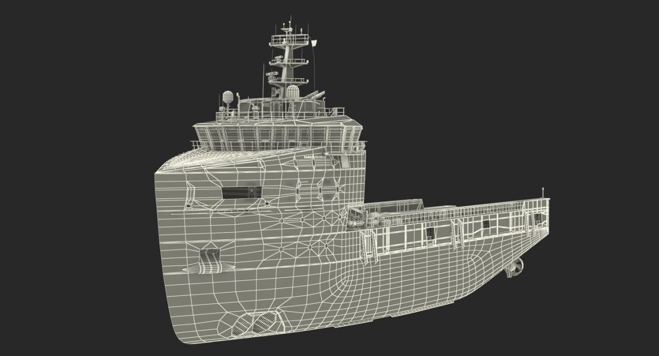 3D Platform Supply Vessel with Cargo model