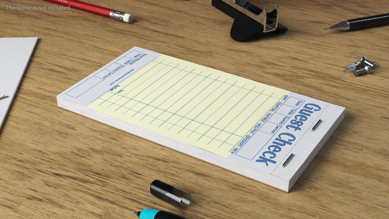 Yellow Pages Guest Check Book 3D model