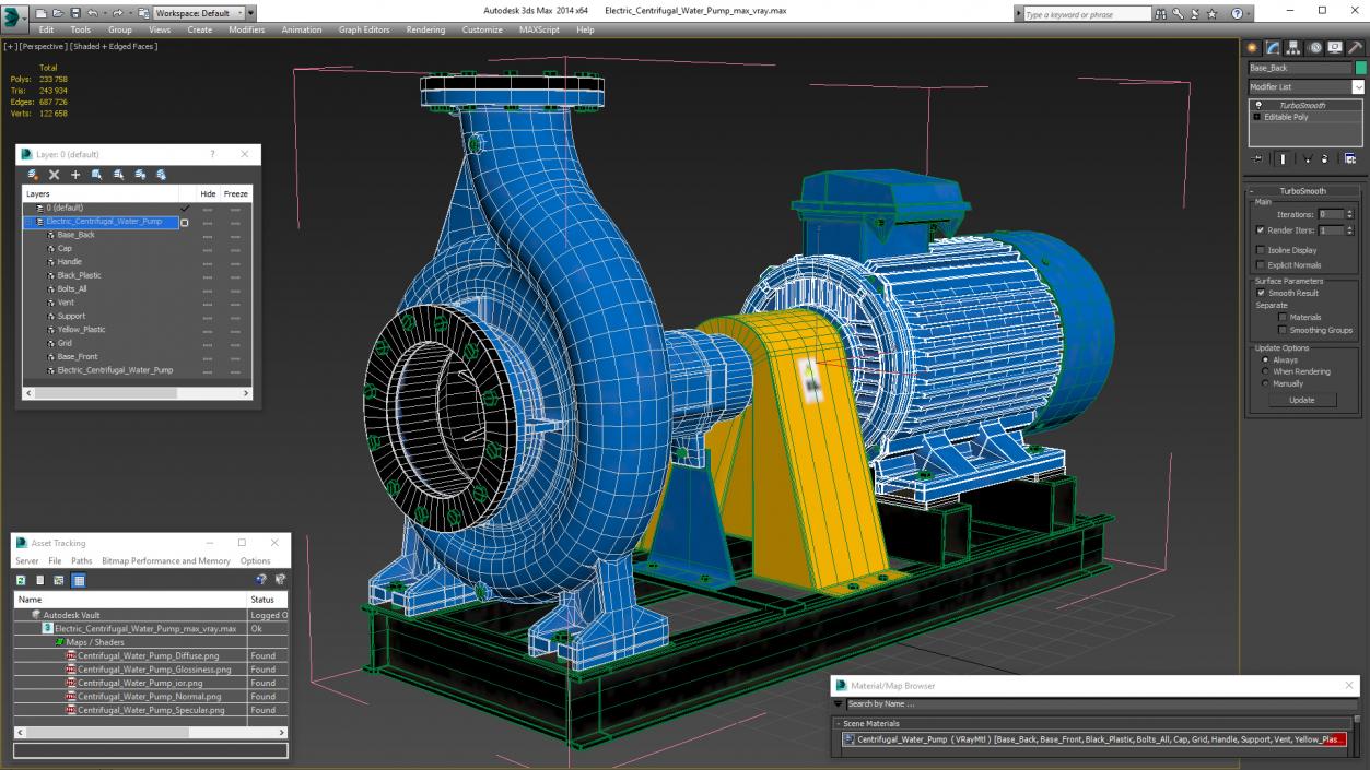 3D Electric Centrifugal Water Pump