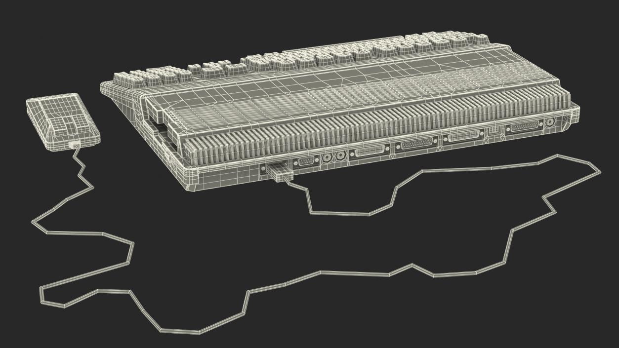 3D Old Home Computer Keyboard