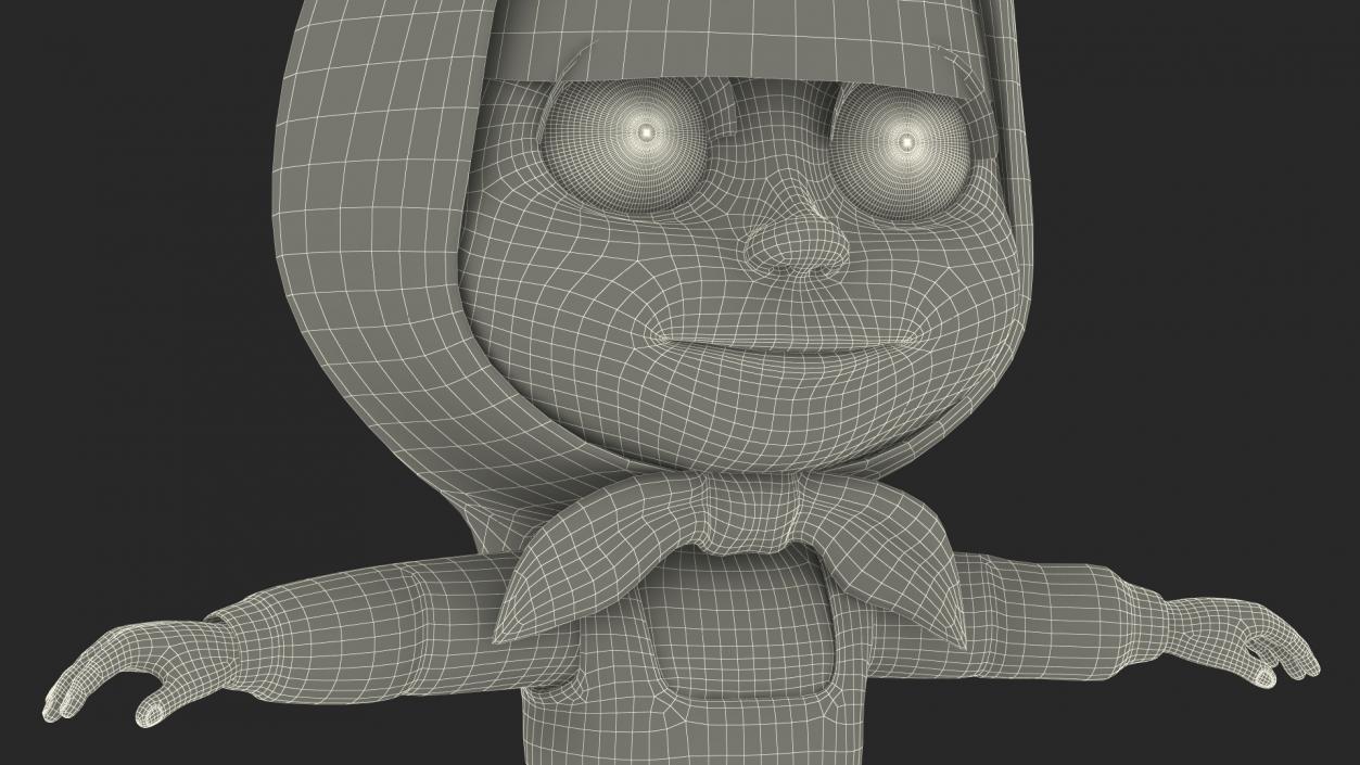 3D model Cartoon Character Masha Rigged