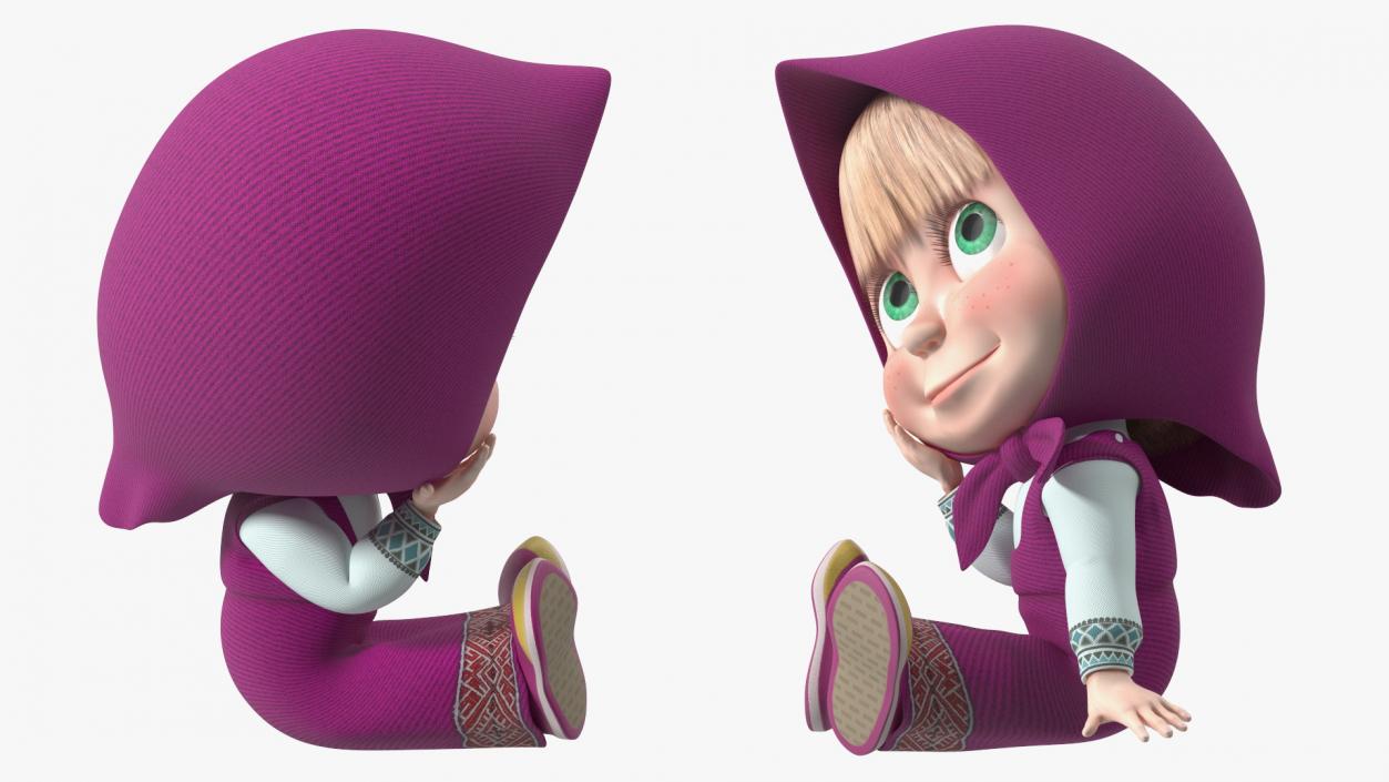 3D model Cartoon Character Masha Rigged