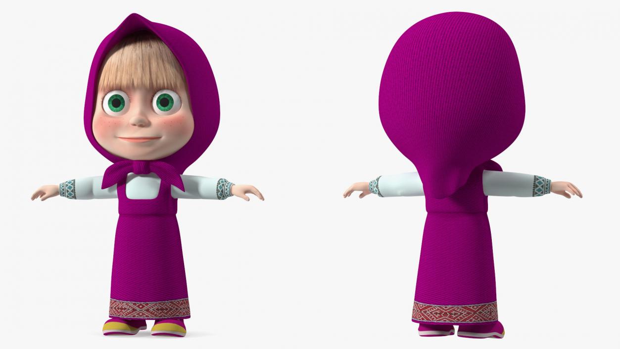 3D model Cartoon Character Masha Rigged