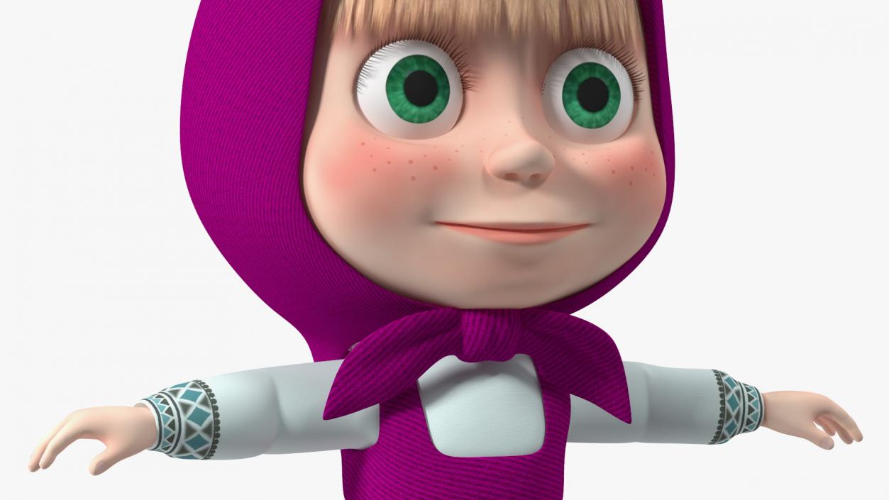 3D model Cartoon Character Masha Rigged