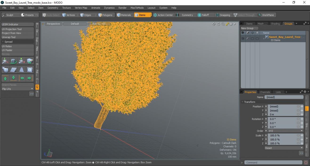 3D Sweet Bay Laurel Tree