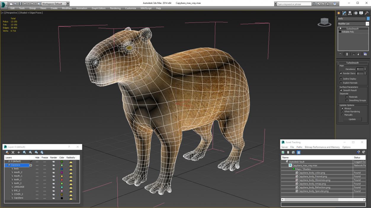 3D model Capybara