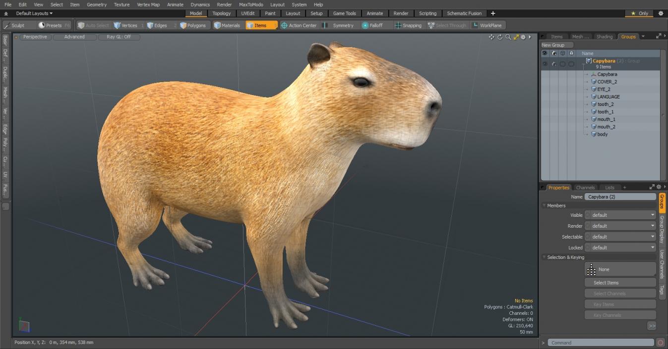 3D model Capybara