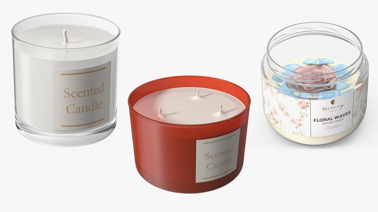 3D Scented Candles Collection