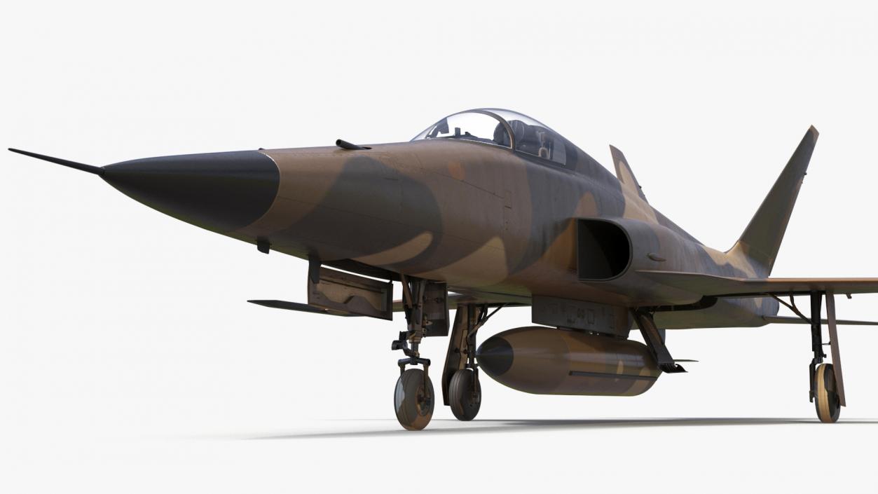 Sand Camouflaged Military Fighter Jet 3D