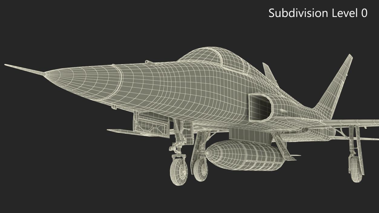 Sand Camouflaged Military Fighter Jet 3D