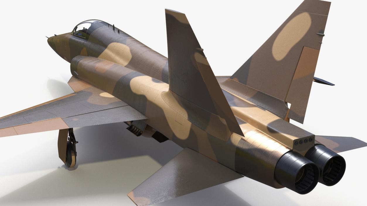 Sand Camouflaged Military Fighter Jet 3D