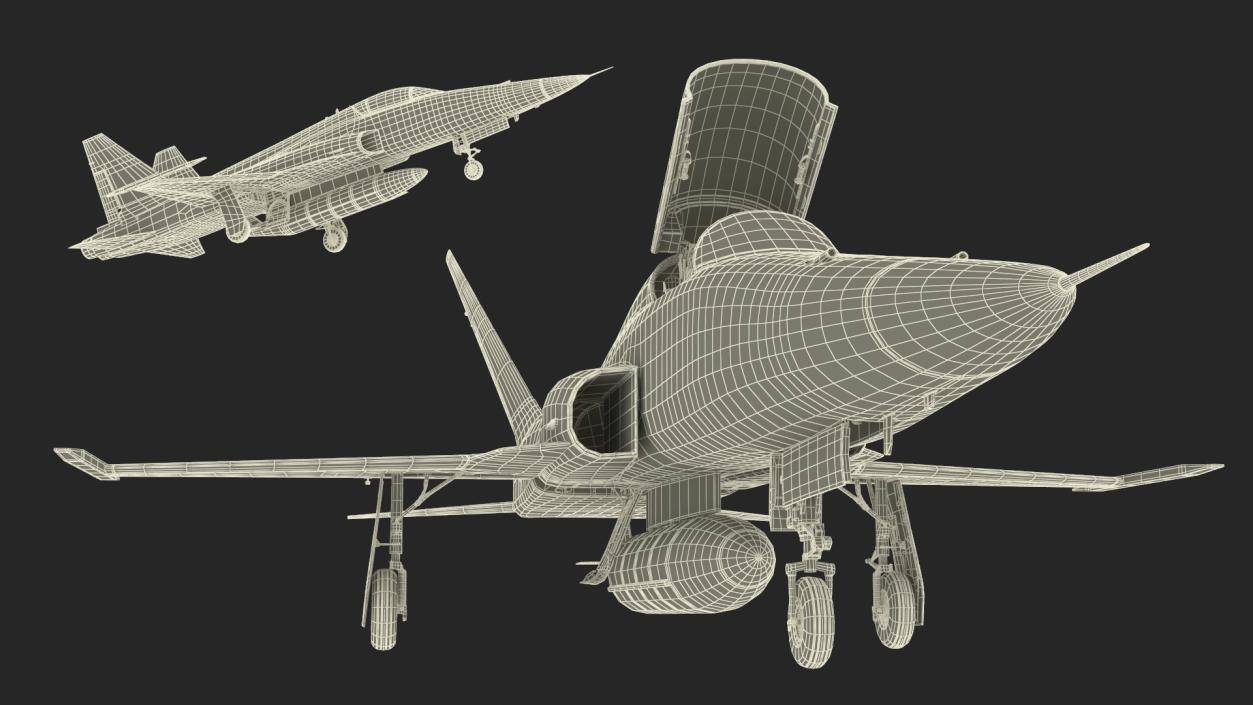 Sand Camouflaged Military Fighter Jet 3D