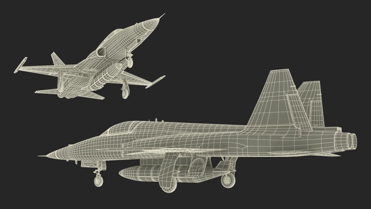 Sand Camouflaged Military Fighter Jet 3D