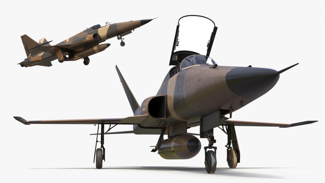 Sand Camouflaged Military Fighter Jet 3D