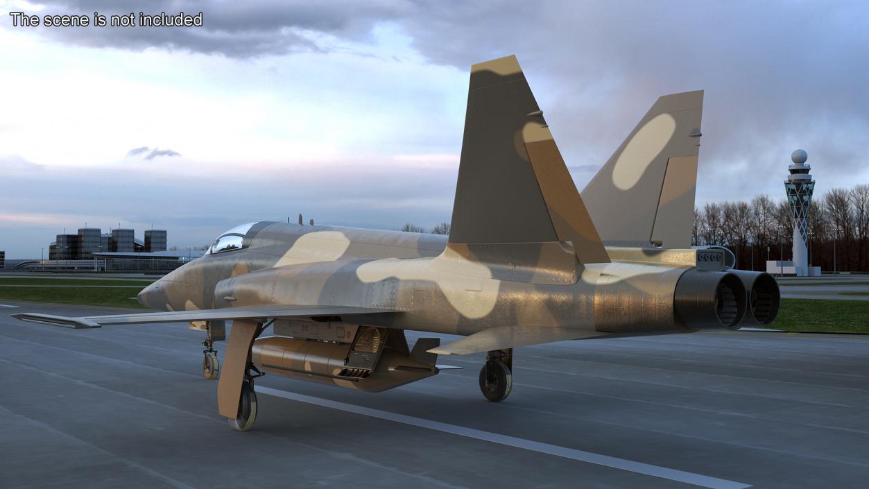 Sand Camouflaged Military Fighter Jet 3D