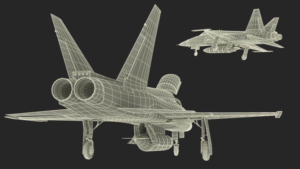 Sand Camouflaged Military Fighter Jet 3D