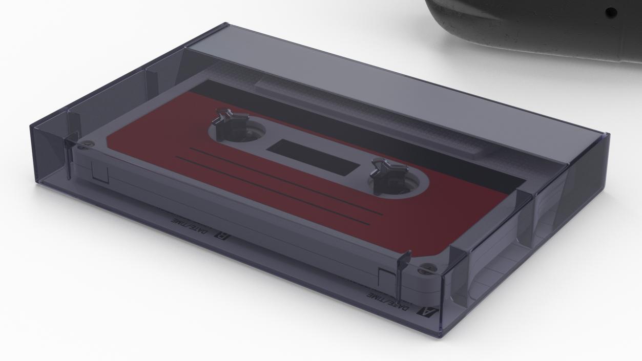 3D Retro Player with Cassette and Headphones