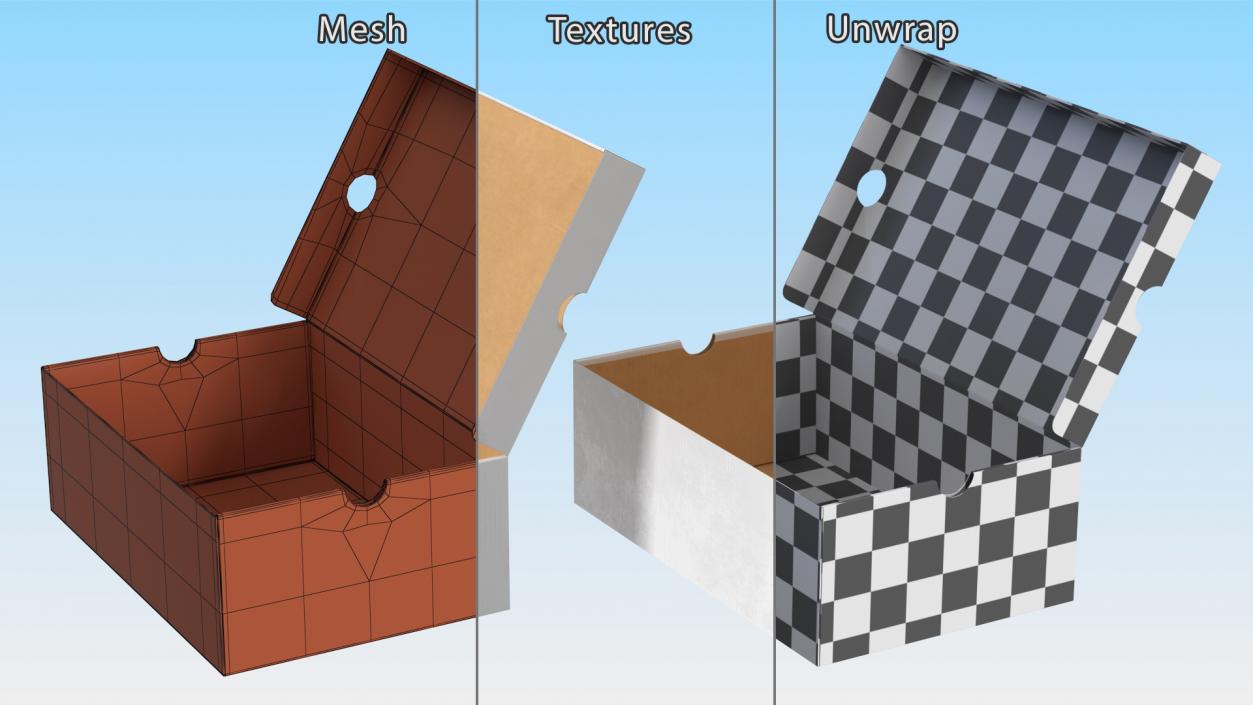 3D Shoe Box Open model