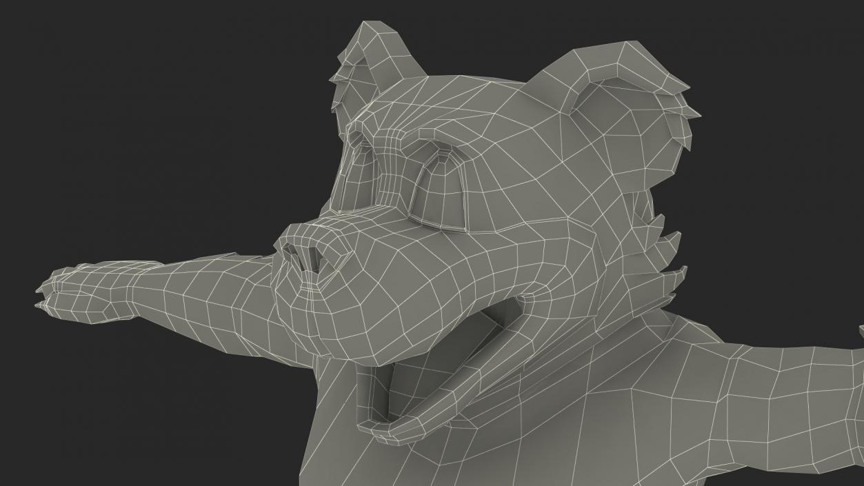 3D Funny Brown Bear Rigged model