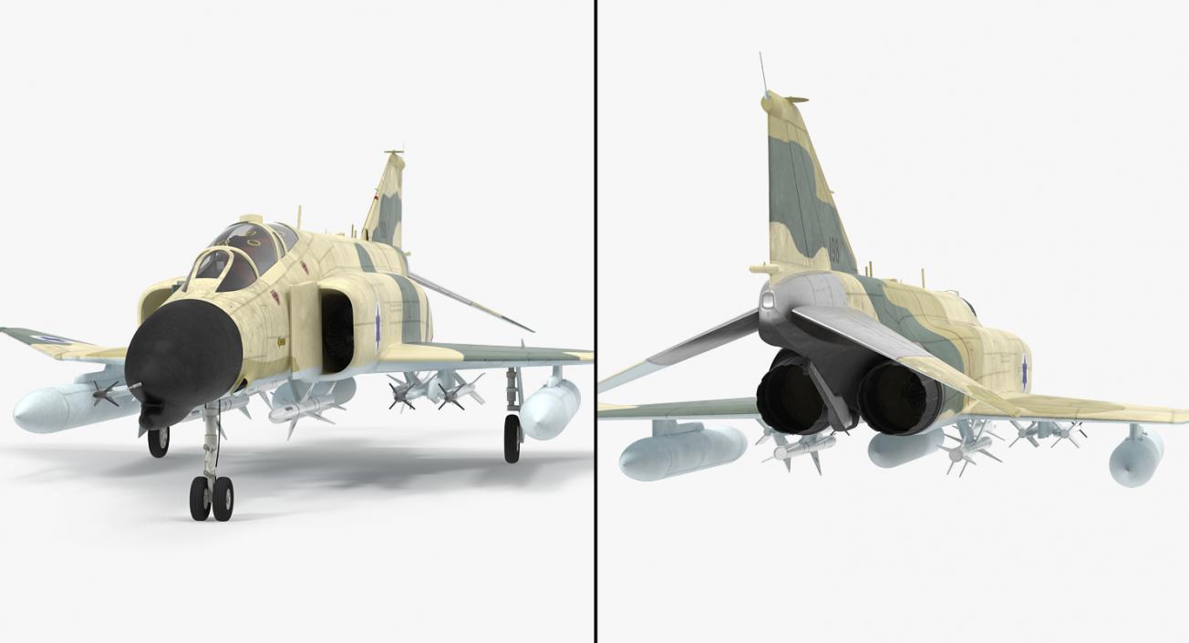 F-4E Kurnass Israeli Air Force Rigged 3D