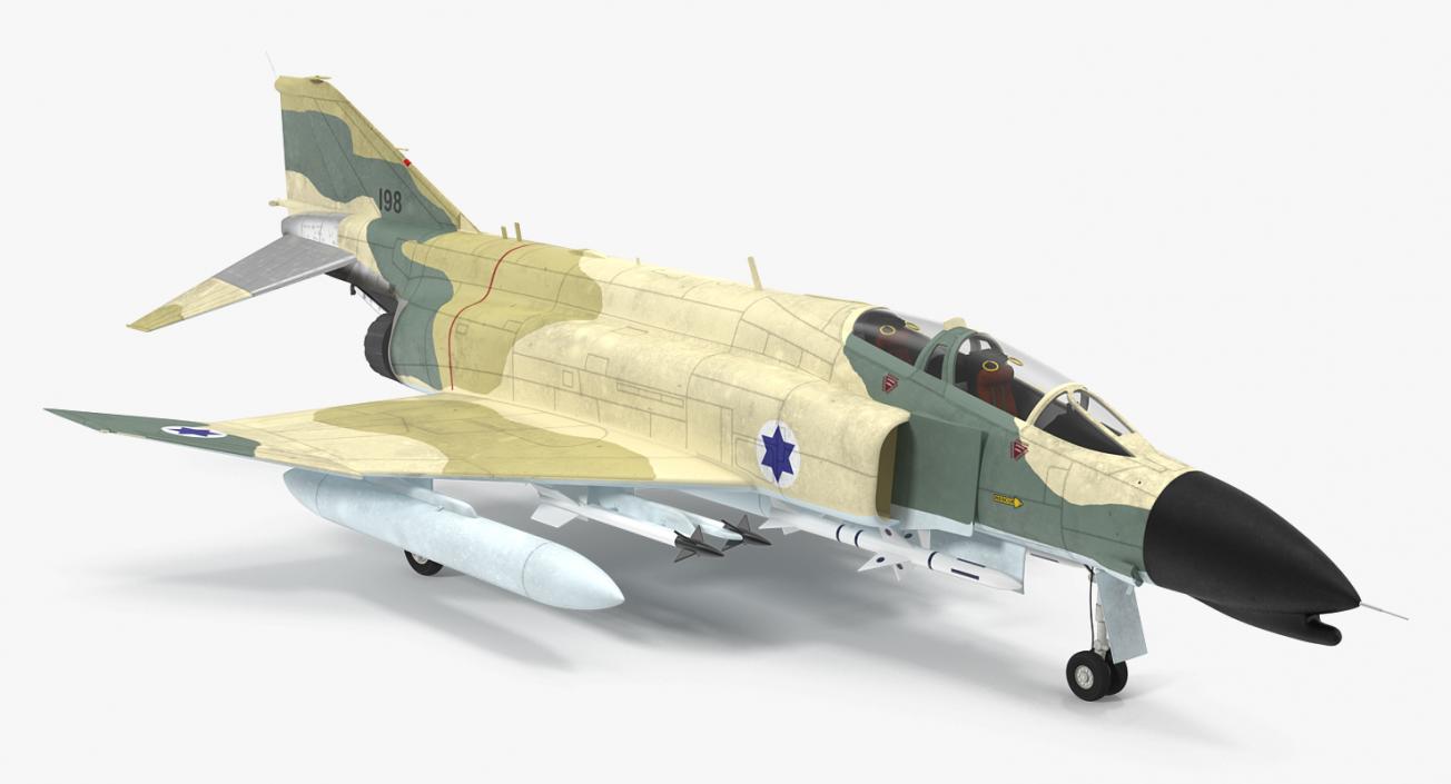 F-4E Kurnass Israeli Air Force Rigged 3D