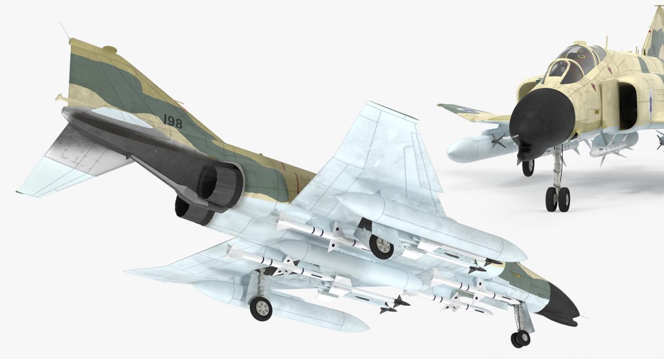 F-4E Kurnass Israeli Air Force Rigged 3D