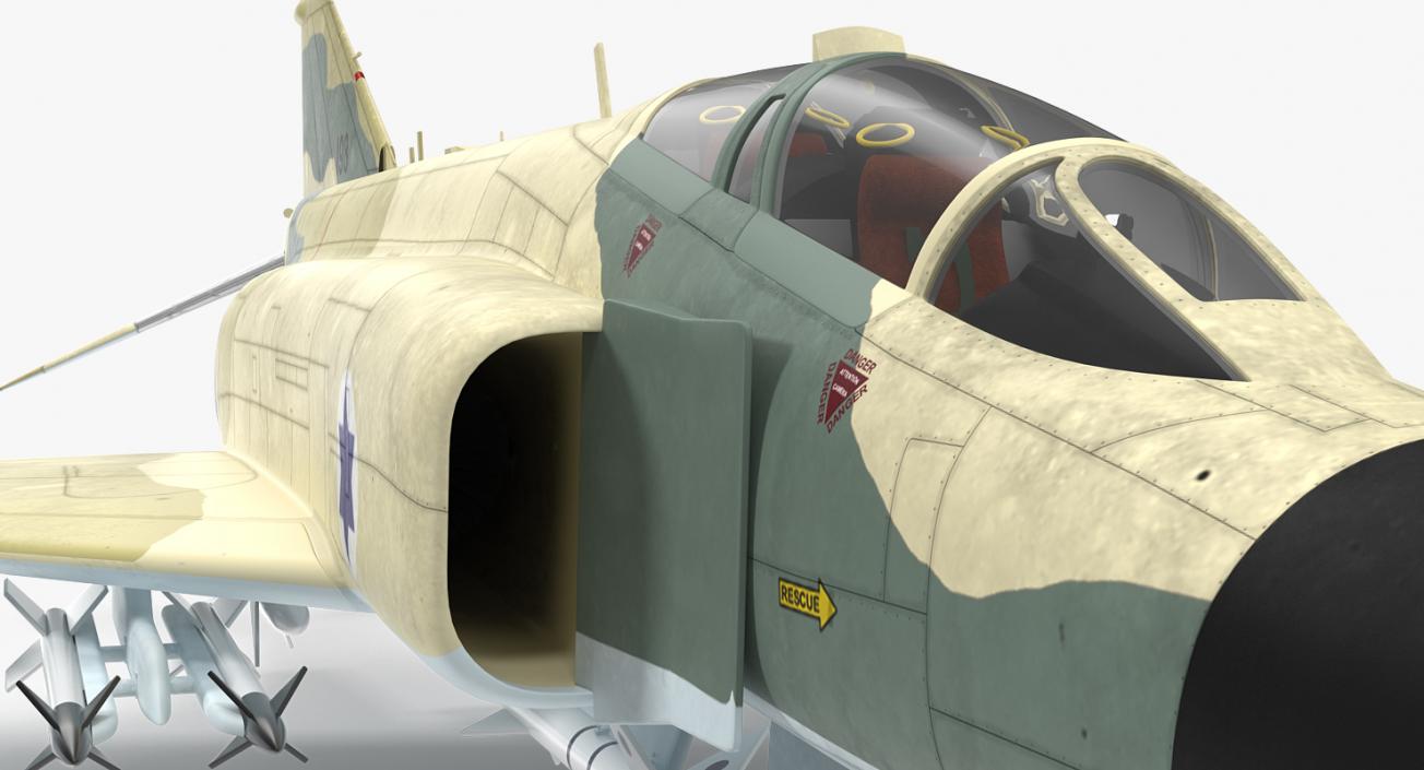 F-4E Kurnass Israeli Air Force Rigged 3D