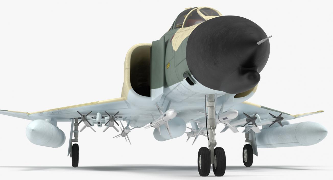 F-4E Kurnass Israeli Air Force Rigged 3D