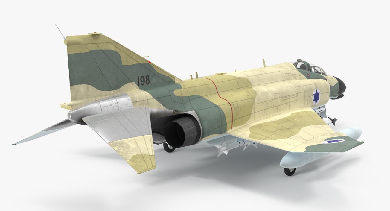 F-4E Kurnass Israeli Air Force Rigged 3D