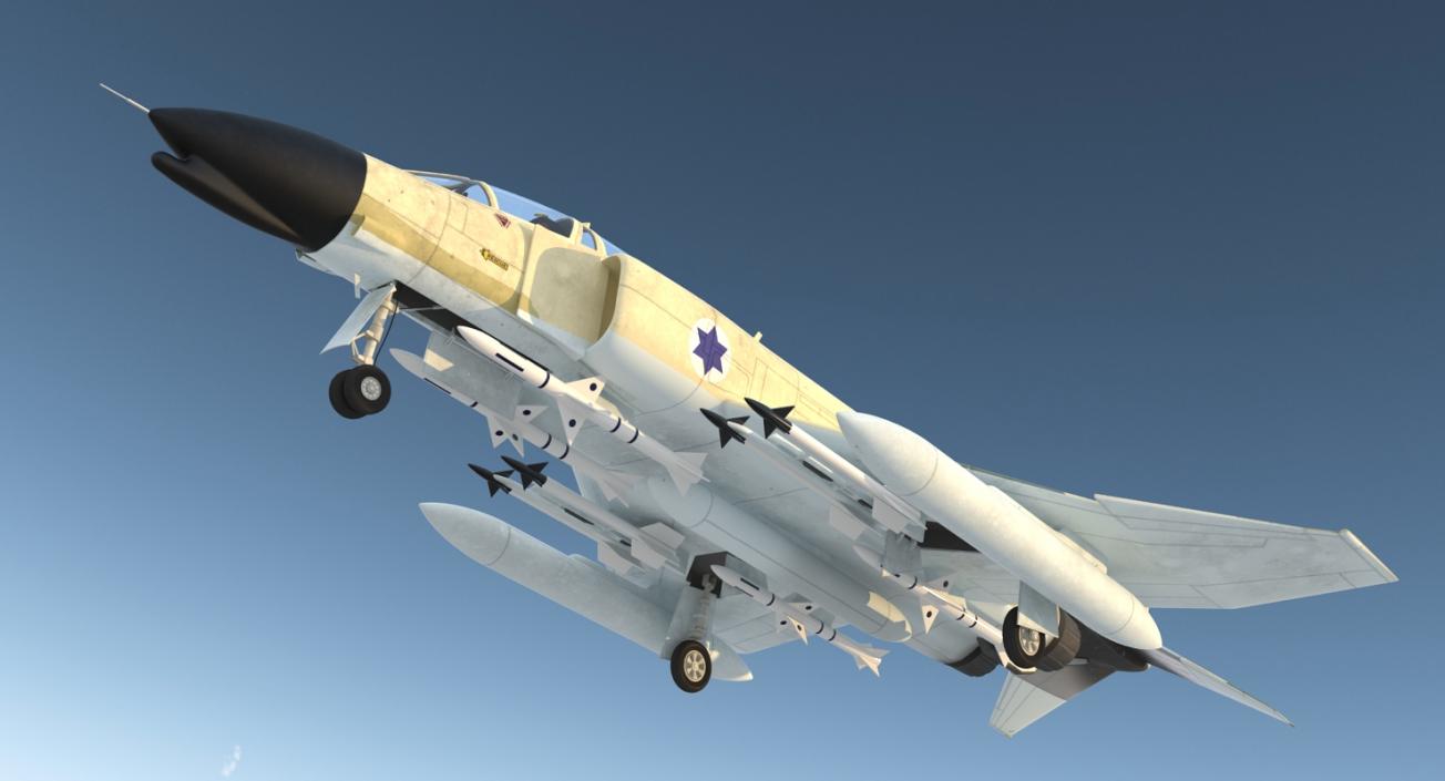 F-4E Kurnass Israeli Air Force Rigged 3D