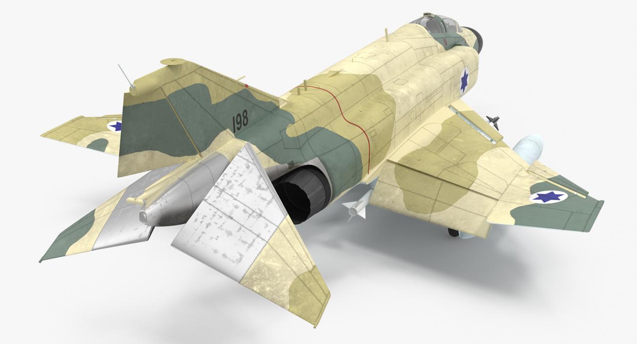 F-4E Kurnass Israeli Air Force Rigged 3D