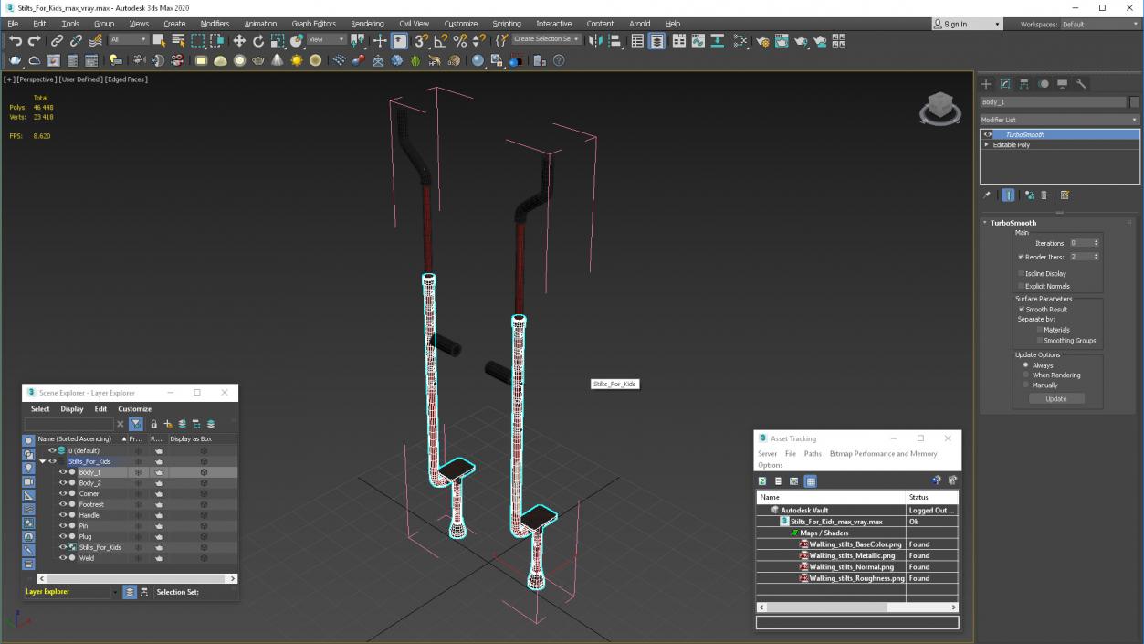 3D model Stilts For Kids