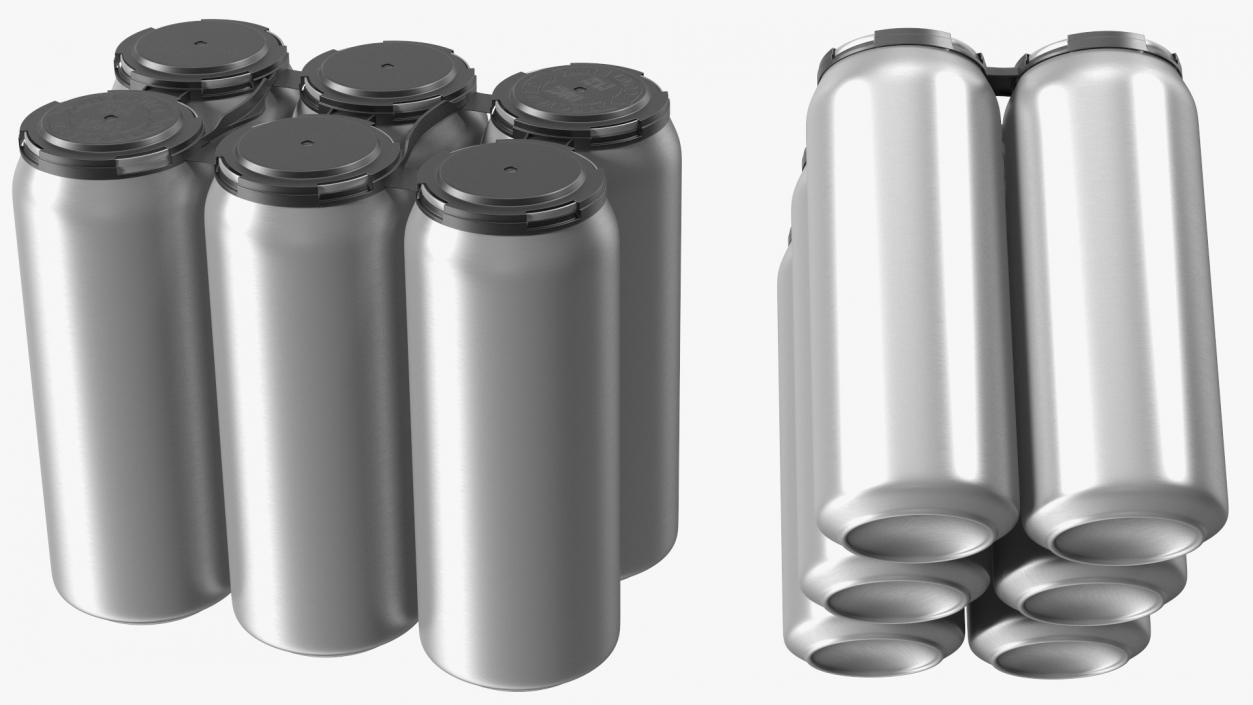 3D Plastic HDPE 6 Pack Beer Can Carrier