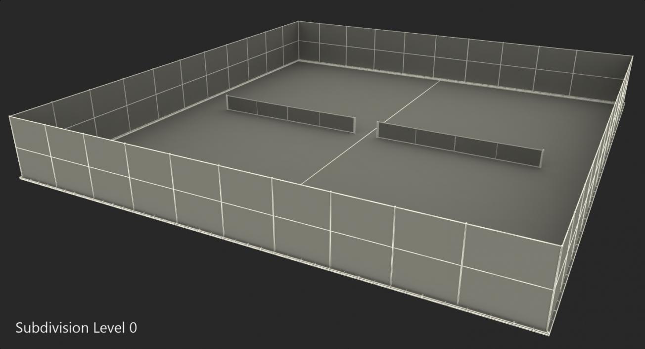 3D model Outdoor Tennis Court