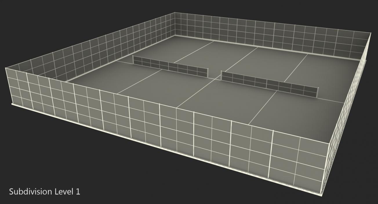 3D model Outdoor Tennis Court