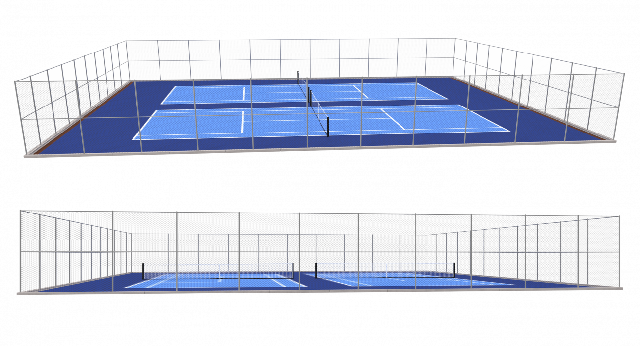 3D model Outdoor Tennis Court