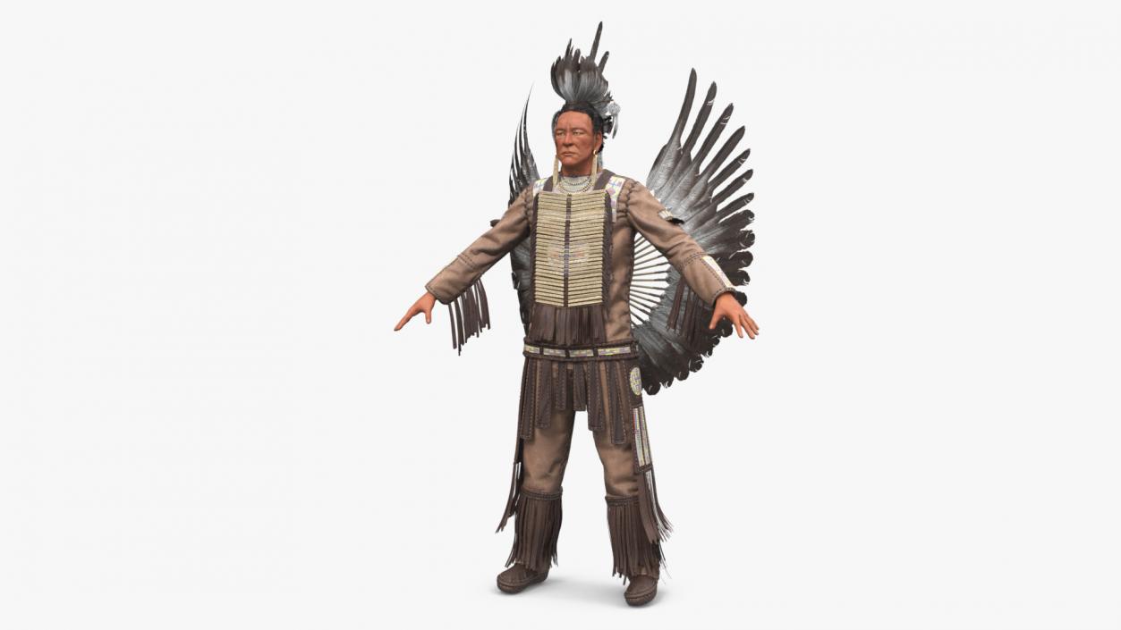 American Indian A-Pose 3D