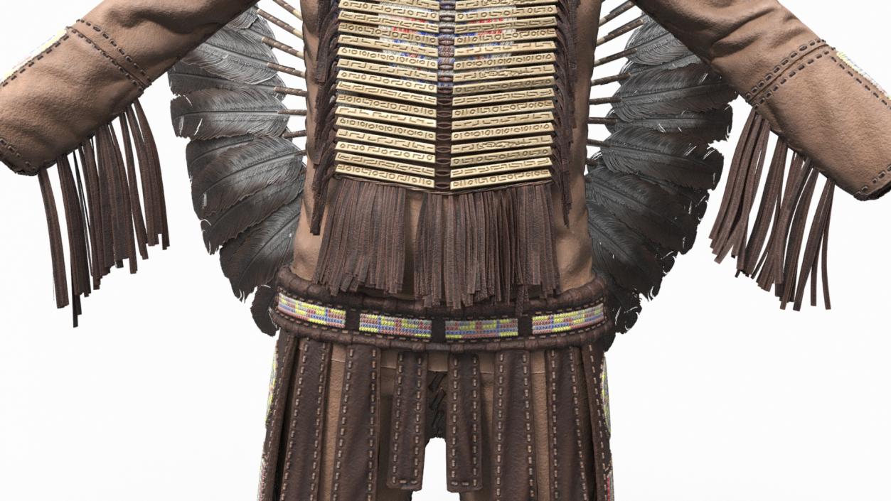 American Indian A-Pose 3D