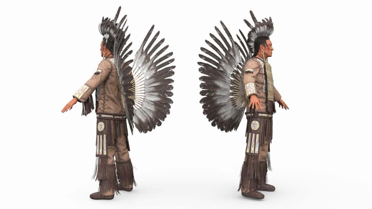 American Indian A-Pose 3D