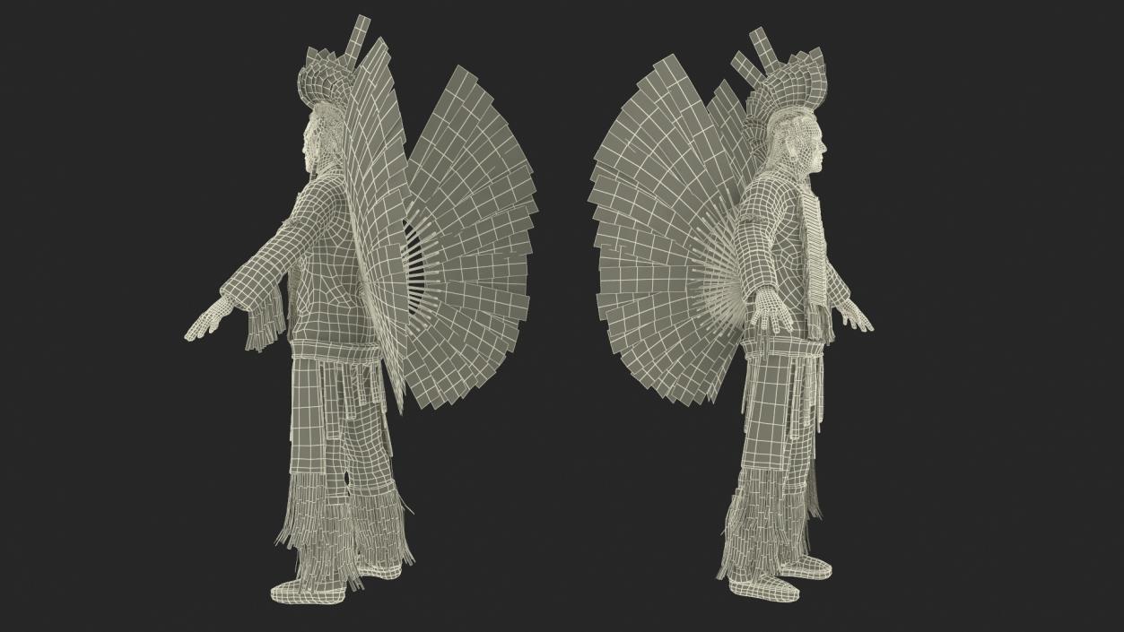 American Indian A-Pose 3D