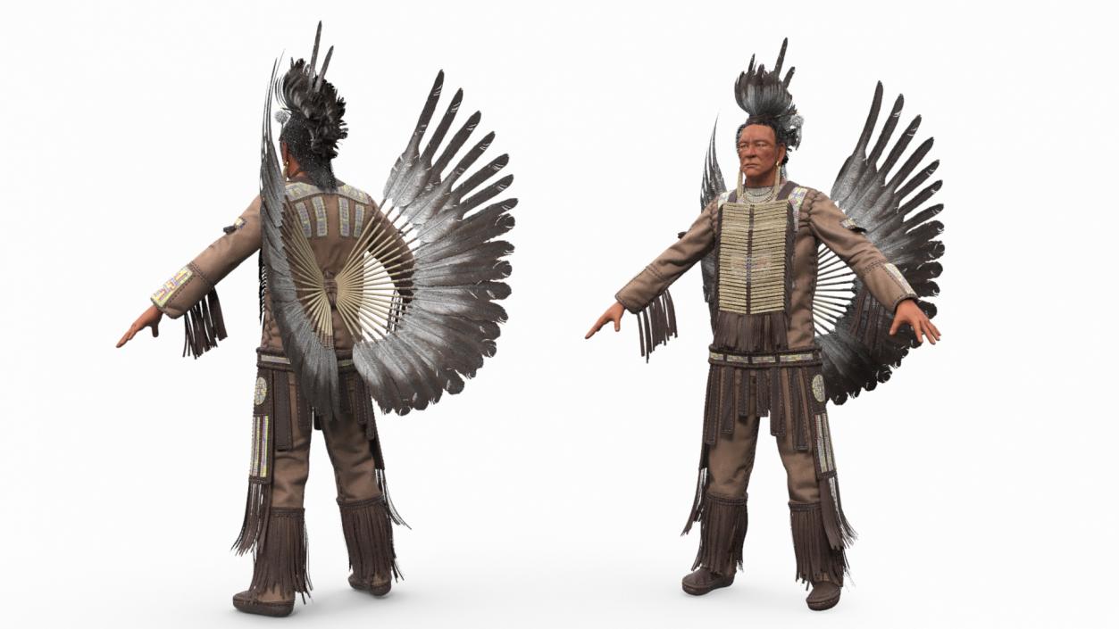 American Indian A-Pose 3D