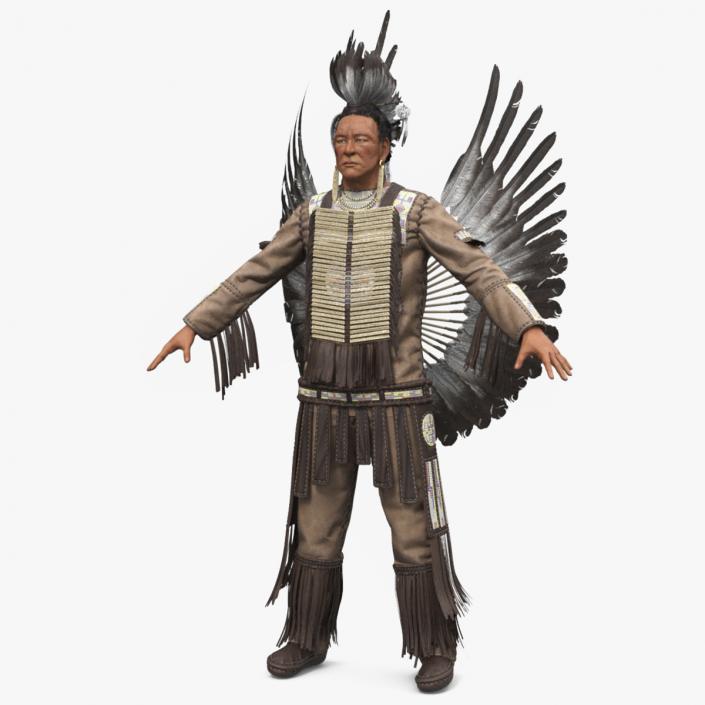 American Indian A-Pose 3D