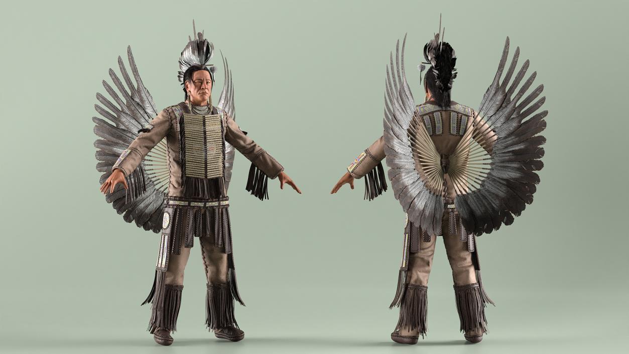 American Indian A-Pose 3D