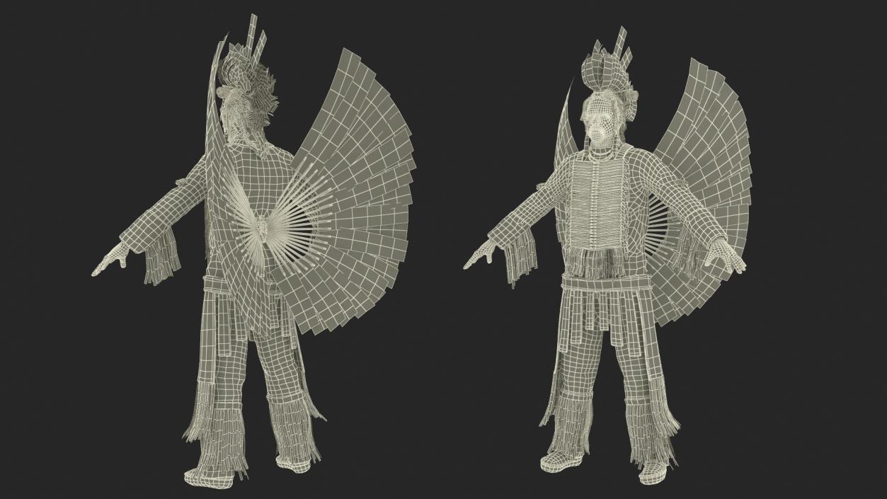 American Indian A-Pose 3D