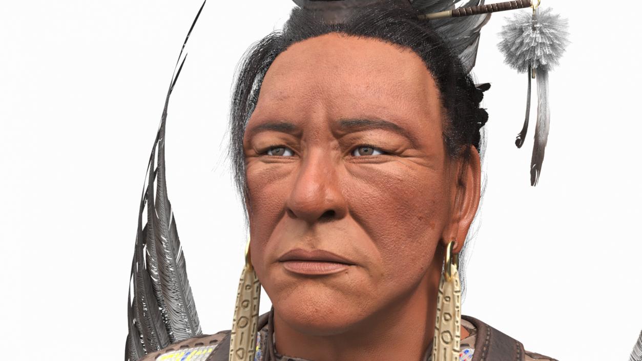 American Indian A-Pose 3D