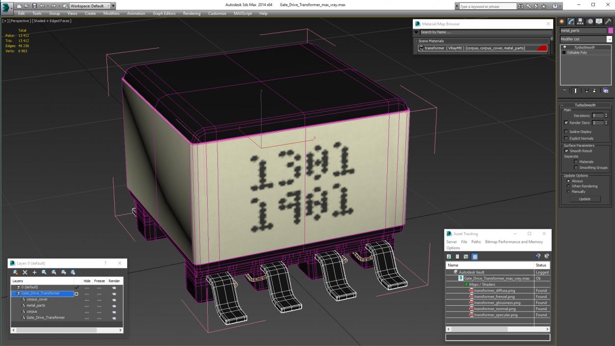 Gate Drive Transformer 3D