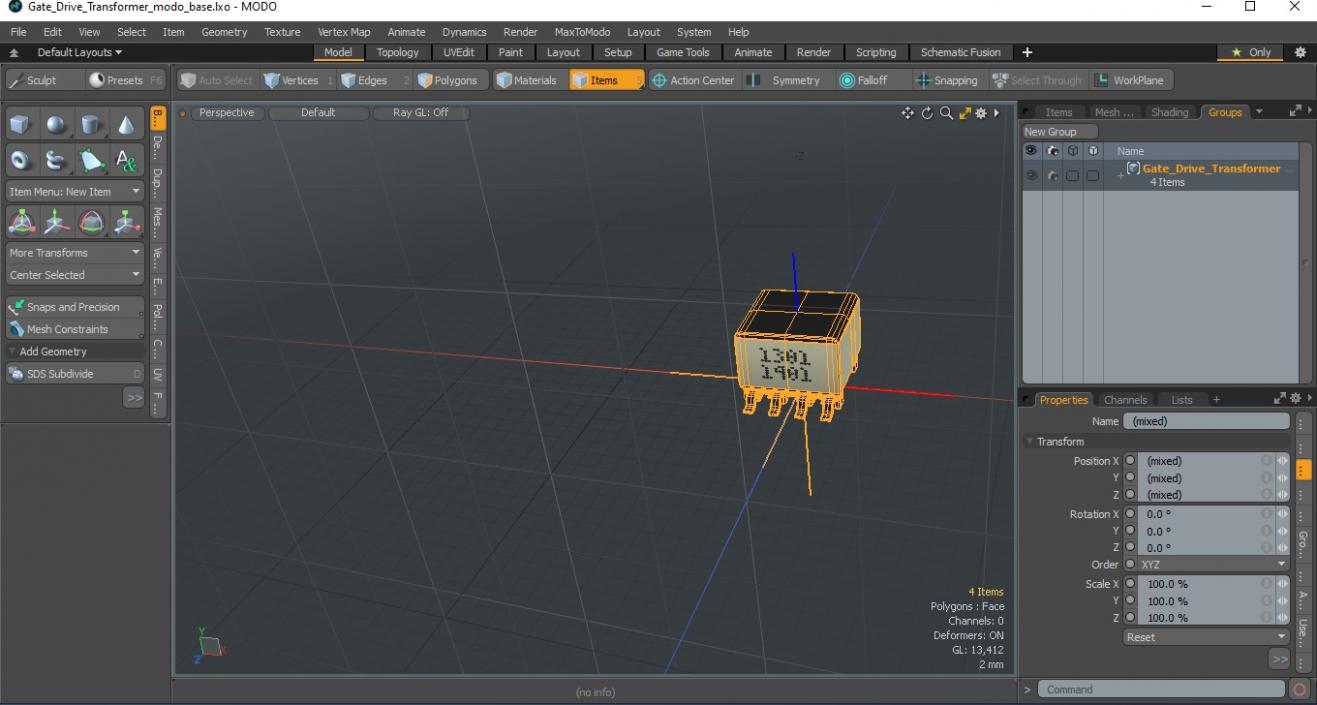 Gate Drive Transformer 3D